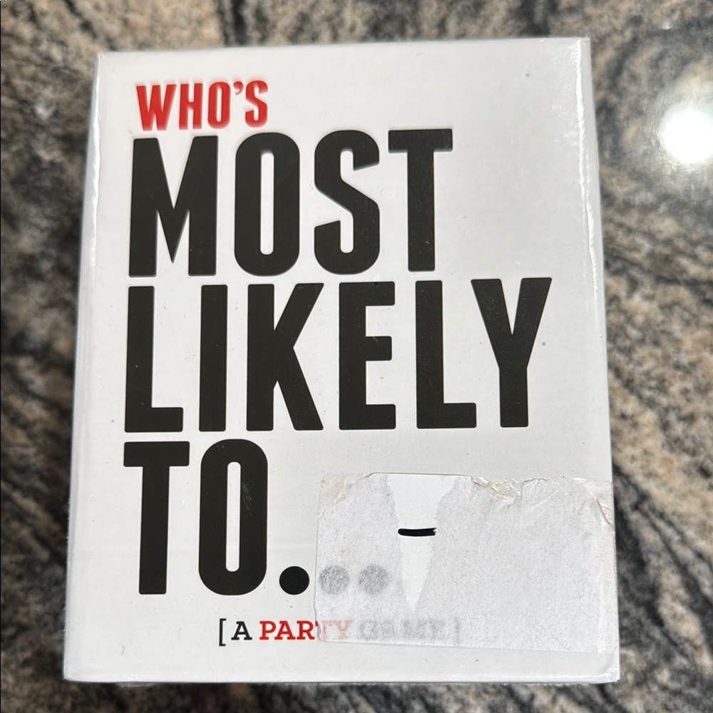 New Sealed. Who's Most Likely To… Party Game
4+ players ages 17,  250 cards